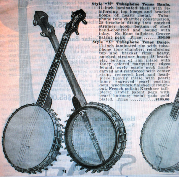 Excerpt of Vega Style M and X tenors, possibly from an H. & A. Selmer of New York catalogue, circa 1922. Image with permission from John Hoft.